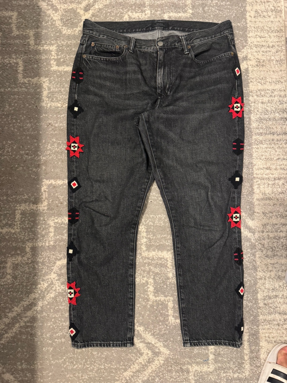 Polo Ralph Lauren Beaded Southwestern Black Jeans - Picture 2 of 9